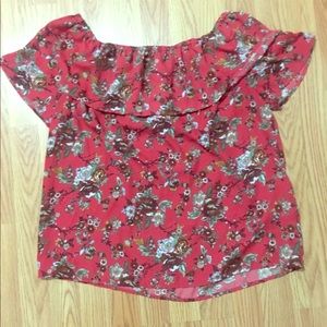 Dress Up Floral Off the Shoulder Top